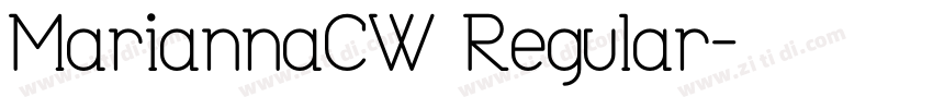 MariannaCW Regular字体转换